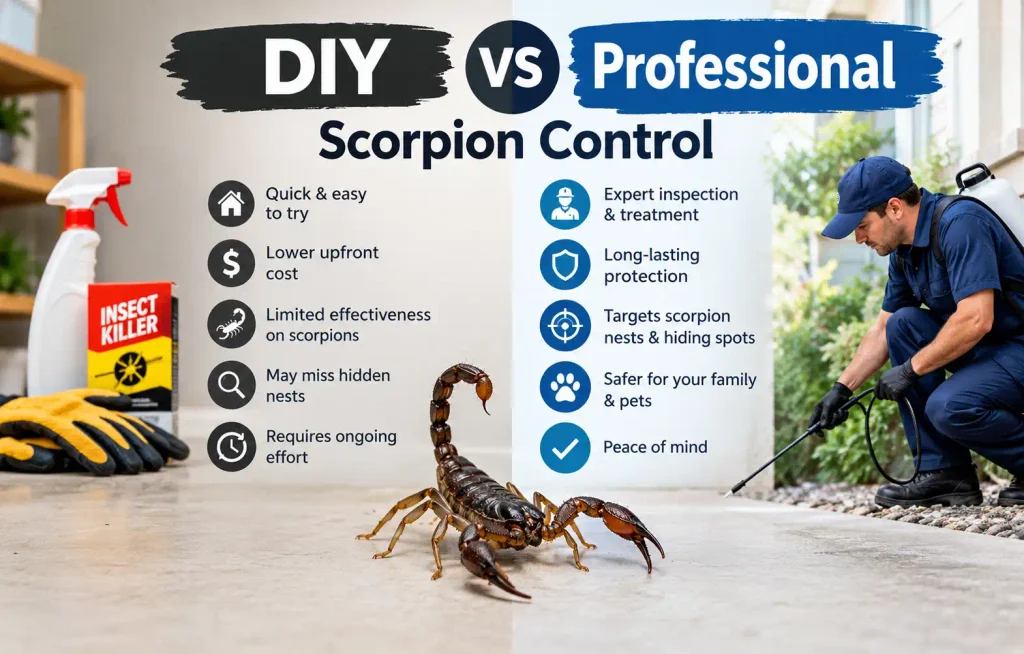 DIY vs. Professional Scorpion Control